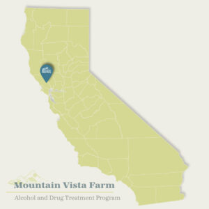 Map of CA showing location of Mountain Vista Farm