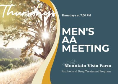 Men’s AA Meeting Thursdays at 7:00 PM
