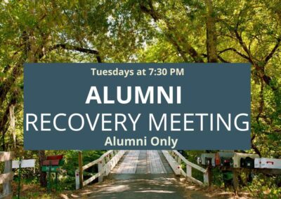 Alumni Recovery Meeting Tuesdays at 7:30 PM