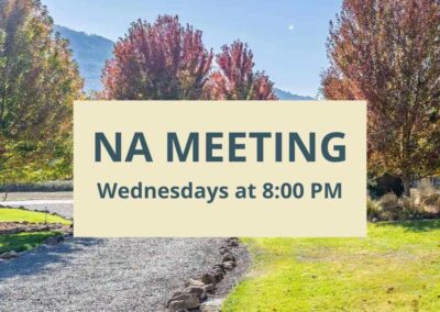 NA Meeting Wednesdays at 8:00 PM