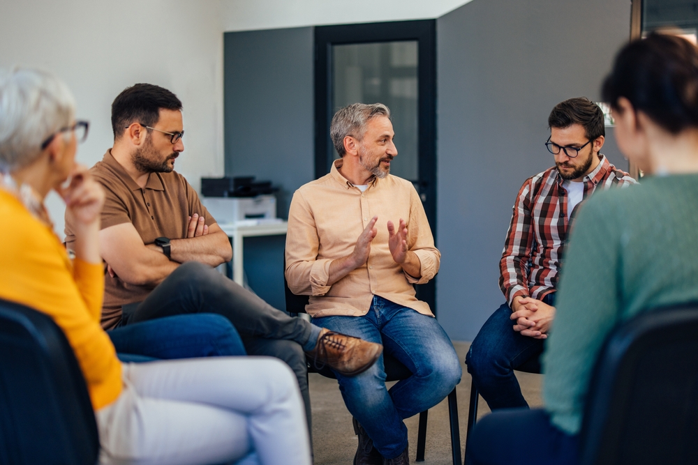 Group therapy as part of a Sonoma County rehab aftercare treatment 